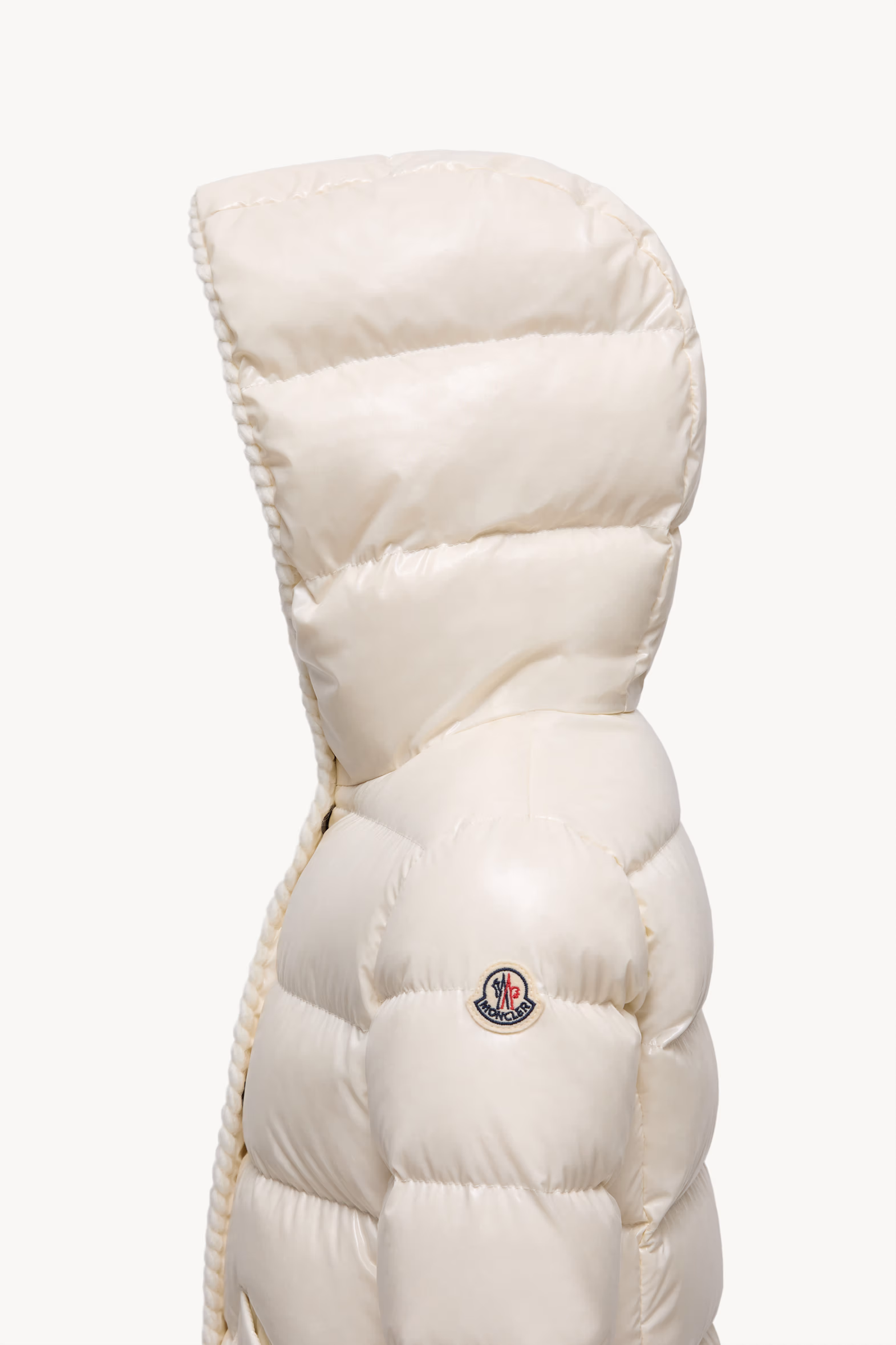 Glareins Braided Trim Hooded Down Jacket Girl White Moncler 3